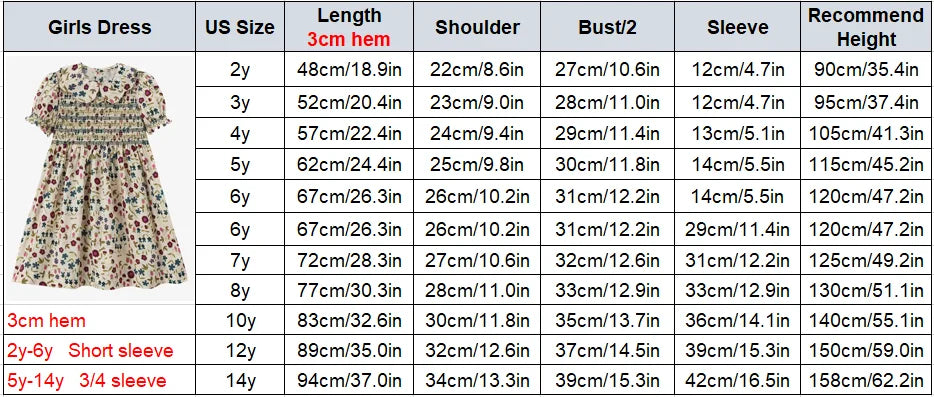 Summer Flared Dresses For Girls - Summer Clothes For Boys (100% Cotton) | Olaz-CR02
