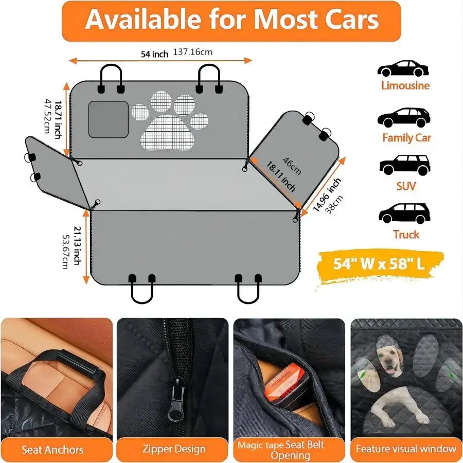 Pet Car Seat Cover for Back Seat | Olaz-PET03